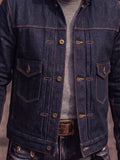 Vintage Contrast Stitch Denim Trucker Jacket