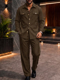 Urban Safari Shirt and Straight Leg Pants Set