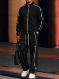 Casual Relaxed Full-Zip Track Jacket Set