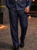 Denim-look Double Breasted Suit Set