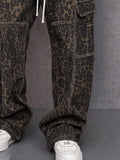Utility Fashion Printed Drawstring Cargo Pants