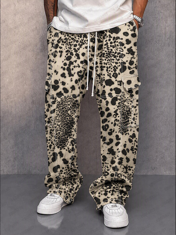 Utility Fashion Printed Drawstring Cargo Pants