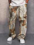 Utility Fashion Printed Drawstring Cargo Pants