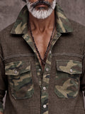 Utility Tactical Camo Patchwork Knit Shirt