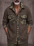 Utility Tactical Camo Patchwork Knit Shirt