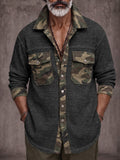 Utility Tactical Camo Patchwork Knit Shirt