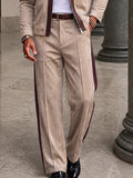 Refined Retro Faux Suede Jacket Pants Set