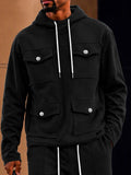 Utility Casual Multi-Pocket Hoodie Pants Set