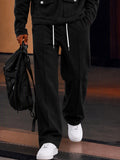 Utility Casual Multi-Pocket Hoodie Pants Set