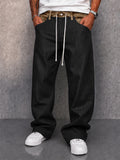 Unique Camo Waist Faux Denim Street Pants