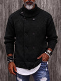 Timeless Double-Breasted Turtleneck Sweater