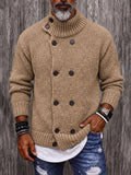 Timeless Double-Breasted Turtleneck Sweater