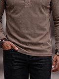 Refined Faux Fur Collar Corduroy Polo Shirt