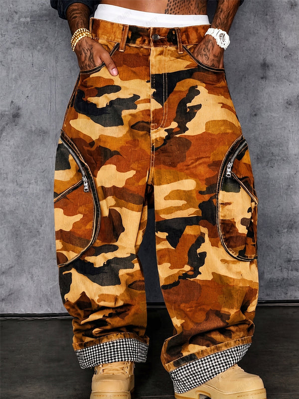 Camo Cargo Baggy Wide Leg Pants