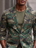Urban Bold Camouflage Print Blazer Jacket