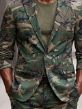 Urban Bold Camouflage Print Blazer Jacket