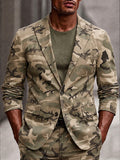 Urban Bold Camouflage Print Blazer Jacket