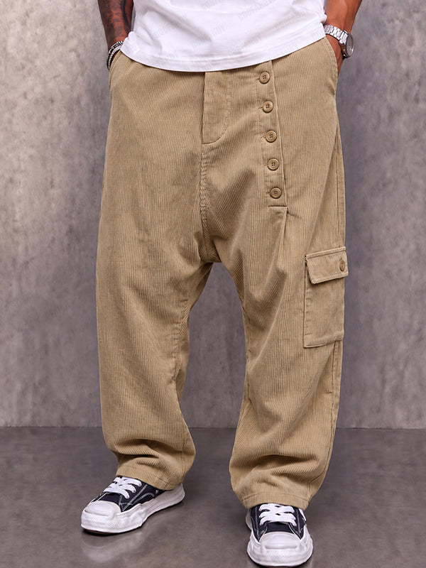 Modern Utility Corduroy Drop Crotch Pants