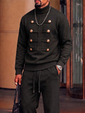 Military Inspired Turtleneck Pullover and Pants Set