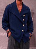 Chunky Shawl Collar Button Knit Cardigan