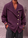 Chunky Shawl Collar Button Knit Cardigan