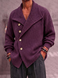 Chunky Shawl Collar Button Knit Cardigan