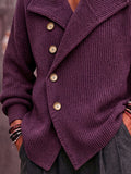 Chunky Shawl Collar Button Knit Cardigan