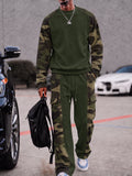 Street Style Camo Panel Waffle Sports Set