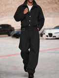 Cargo Style Pure Cotton Belted Jacket Pants Set