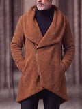 Warm Asymmetrical Zip Fleece Long Coat