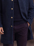 Ultra-soft Fleece Button Front Long Coat