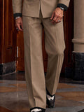 Military Style Mandarin Collar Zip Jacket Set