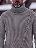 Vintage Raw Edge Turtleneck Sweater