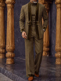 Smart Casual Velvet Patchwork Blazer Pants Set
