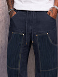 Casual Patchwork Design 100% Cotton Pants