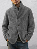 Timeless Herringbone Stand Collar Lined Jacket