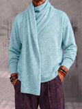 Casual Relaxed Fit Wrap Neck Knit Pullover Top