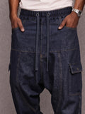 Utility Cargo Style Drop Crotch Jeans