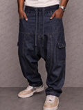 Utility Cargo Style Drop Crotch Jeans