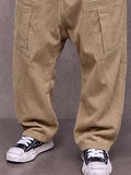 Casual Loose Drop Crotch Corduroy Pants