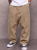 Casual Loose Drop Crotch Corduroy Pants