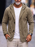 Versatile Hooded Corduroy Jacket