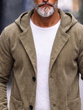 Versatile Hooded Corduroy Jacket