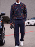 Athleisure Paisley Print Sweatshirt and Cargo Pants Set