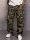 Street Style Camouflage Cargo Drawstring Pants