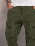 Classic Straight Leg Corduroy Cargo Pants