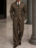 Smart Casual Structured Flap Pockets Suit Set