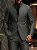 Urban Stand Collar Structured Blazer Pants Set