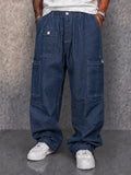 Casual Baggy Multi Pocket Denim-look Pants