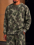 Streetwear Camouflage Sweatshirt and Pants Set